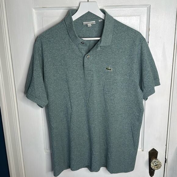 Lacoste Men’s Polo Variated Green Classic Fit Short-sleeve Shirt M184 Sz XL - Picture 2 of 10